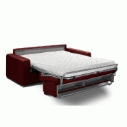 Canapé convertible 3-4 places SELECT - Matelas 16cm - Sommier à lattes 160cm - RENATONISI - Microfibre Bordeaux_4