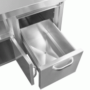 Comptoir à café inox avec porte-gobelets et compartiment glaçons - 1200 mm_4
