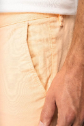Bermuda chino écoresponsable homme - Réf : NS738 - En coton biologique avec finition peau de pêche_4