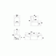 Fauteuil relax releveur électrique Mios bi-moteur - tissu brun taupé - confort compact et adaptable_4