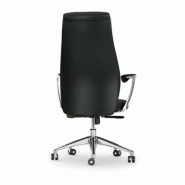 Fauteuil de Direction cuir VIC - Mobel Linea - cuir noir_4