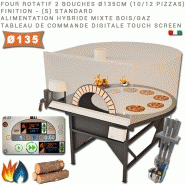 Four a pizza professionnel rotatif mixte bois/gaz_4