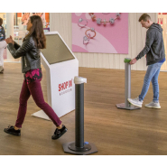 Borne distributeur de gel hydroalcoolique sans contact - commande à pied - H9 JMU-0500 - Husson international_4