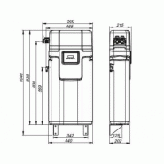 Adoucisseur mural 14 litres ELITE avec chlorinateur - compact et idéal pour 4 personnes_4