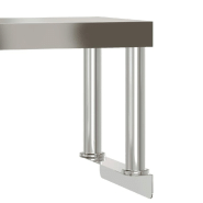 Vidaxl table de travail de cuisine avec étagère 110x55x120 cm inox 3208896_4