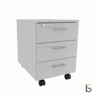 Caisson mobile 3 tiroirs - Quadrifoglio. - Gris_4