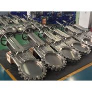 Vanne à guillotine - Meway Valves - unidirectionnelle pneumatique modèle MDQ pour applications industrielles générales_4