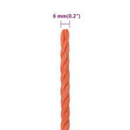 Vidaxl corde de travail orange 6 mm 25 m polypropylène 152923_4