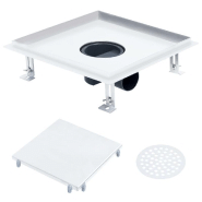 Vidaxl drain de douche avec couvercle 2 en 1 28x28 cm acier inoxydable 145996_4