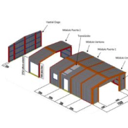 Bâtiment métallique démontable et pliable en kit Plenave 7.3 - largeur 7m - hauteur intérieure 2,55m_4
