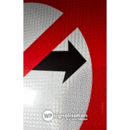 Panneau prescription temporaire BK2b - Interdiction de tourner à droite - WP Signalisation_4