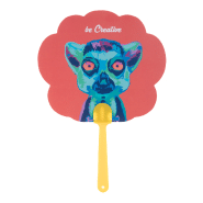 Éventail sur-mesure - poignée plastique et papier stratifié - impression digitale logo - minimum 100 pcs_4