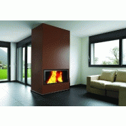 Pack complet insert large vision C-1000ES - porte guillotine 15kW + kit ventilation - marque Termofoc_4