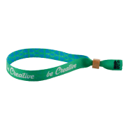 Bracelet festival personnalisé en polyester RPET - Fermoir bambou - Impression recto-verso_4