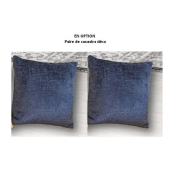 Canapé fixe 2 places ATTITUDE - tissu chenillé bleu nuit - design contemporain et confort optimal_4