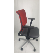 Poste de travail complet - Bureau Droit Blanc 140x80 cm + Fauteuil ergonomique SEDUS + Caisson sur roues 2/3 tiroirs d'occasion_4