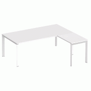 Bureau individuel avec retour piètement ouvert So Sierro_4