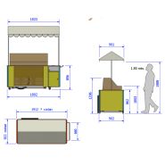 Charrette Chariot à Glace IARP Delight Gelato Cart avec Vitrine Réfrigérée Delight 7_4