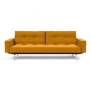 Canapé convertible Innovation Living Splitback Chrome avec accoudoirs - Lit 115x210 cm - Tissu Elegance Burned Curry_4