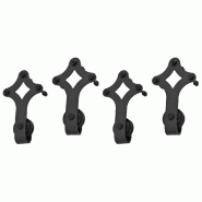 Vidaxl kits de fixation pour porte coulissante 2 pcs 183 cm acier noir 3059840_4