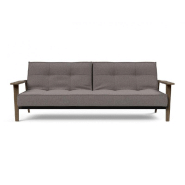 Innovation Living - Canapé lit design Splitback Frej convertible 115x210 cm - Chêne fumé et tissu Mixed Dance Grey_4