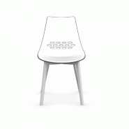 Lot de 2 chaises design JAM W - grège brillant et blanc optique opaque - fabrication italienne_4