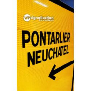 Panneau de voirie temporaire KD42D - Déviation avec mention de la ville - WP Signalisation_4