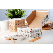 Boîte postale carrée en carton ondulé - impression couleur sur mesure - bande auto-scellante_4