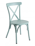 Lot de 4 Chaises - Empilables, Aluminium Vintage - CROSS_4