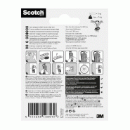 4 bandes auto-agrippantes transparentes SCOTCH - 7,6 cm x 25 mm - fixation extra forte et résistante_4