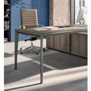 Bureau manager X5 avec meuble retour intégré - Officity - 244, Anthracite, Eucalyptus 53_4