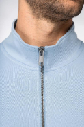 Sweat-shirt écoresponsable zippé en modal homme - Col montant - Réf : NS427_4