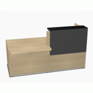 Bureau d'accueil lumineux Tera - MDD - 226, Chêne Canadien, Gris ombre, Gauche_4