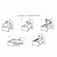 Canapé 3-4 places Eclipse convertible express 160 cm - matelas 18 cm microfibre taupe - ouverture rapide_4