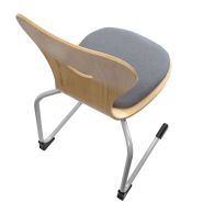 Chaise scolaire piètement luge - Chaise d'école avec coque en bois - EWS.4_4