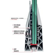 Ninfa 5 - garde-corps - faraone - en verre trempé feuilleté - dimensions de la section du profil : 101 x 148 mm_4