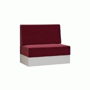 Armoire lit escamotable Dynamo Sofa blanc avec canapé + accoudoirs tissu rouge - Couchage 90x200 cm_4