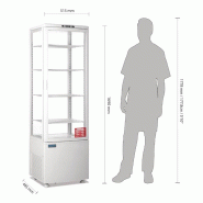 Vitrine réfrigérée panoramique avec porte incurvée - série C - blanche 235L - Polar - CX575_4