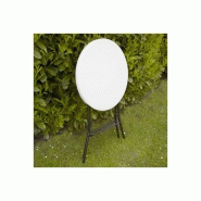 Mange-debout pliant - Housse écrue - 80 cm diamètre - 110 cm hauteur - Usage intérieur/extérieur_4