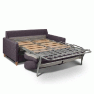 Canapé convertible OGGETTO - Matelas 16 cm - Système express - Sommier à lattes 120 cm - Renatonisi Tweed violet_4