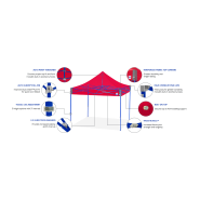Tente publicitaire pliante E-Z UP Eclipse 3x3m - facile à installer pour expositions et salons_4