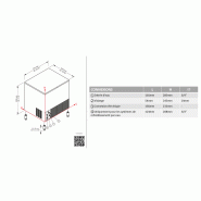 Machine à glaçons pleins 71 kg/24h réserve 40kg condenseur eau Brema_4