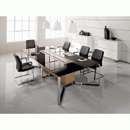 Table de réunion I-MEET - Plateau verre - 320x320 cm - Fabricant LAS - Référence IME_03_4