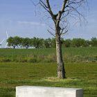 Banc en béton Gandhi avec coins arrondis - Blanc / Gris / Ocre / Finition petra 1 - 210 x 55 x 45 cm - 635 kg_4