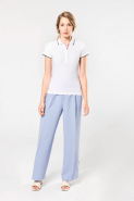 Polo maille piquée manches courtes femme - Réf: K252 - Kariban - 100% coton piqué - Finitions contrastées col et manches_4