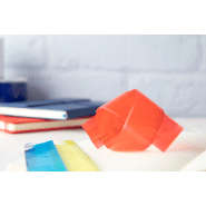 Règle transparente en plastique flexible - Couleur rouge - Poids 28g_4