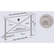Barrière main courante Héritage double crosse - acier massif - ref 206150_4