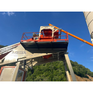 Centrale à béton mobile 60 m³ - Malaxeur Twinshaft 1500/1000 L - Trémie d'agrégats 36 m³ - Silo à ciment 100 tonnes_4