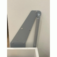 Armoire lit escamotable d'angle SMART-V2 - 160x200 cm - Gris graphite mat et façade gloss blanc brillant_4