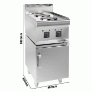 Cuisinière électrique - 4 kW - 2 plaques rondes - incl. Soubassement avec 1 porte  - Mario 600 | GGM -EHK46-E-UBK46-E_4